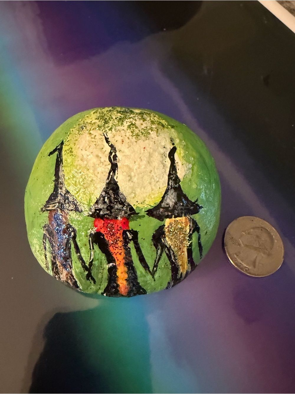 HAND PAINTED WITCHES ROCK - Picture 3 of 7
